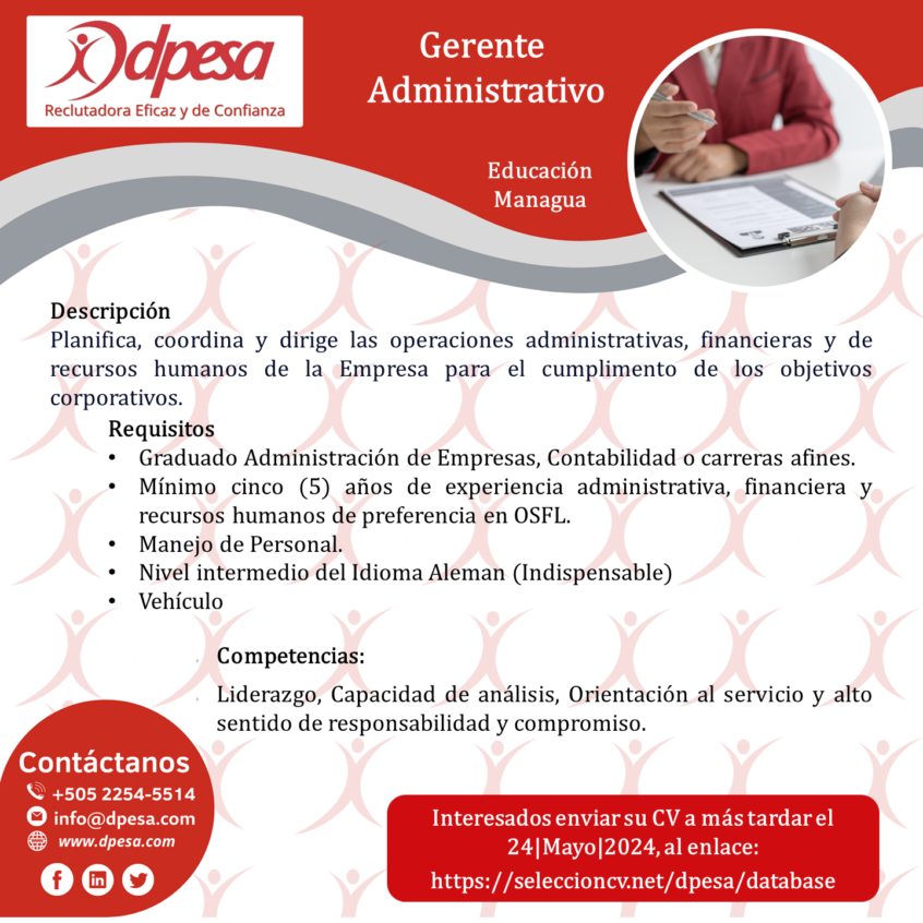 Gerente Administrativo - DPESA